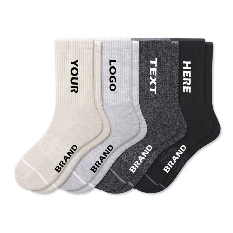 Custom Minimal Plain Everyday Crew Socks