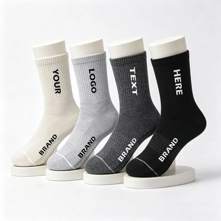Custom Minimal Plain Everyday Crew Socks factory