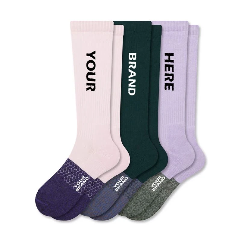 Custom Two-Tone Knee-High Fashion Socks