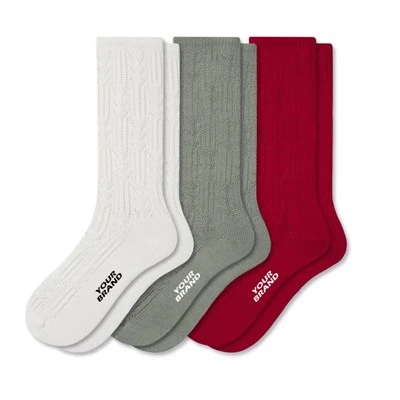 Custom Breathable Hollow Knit Crew Socks